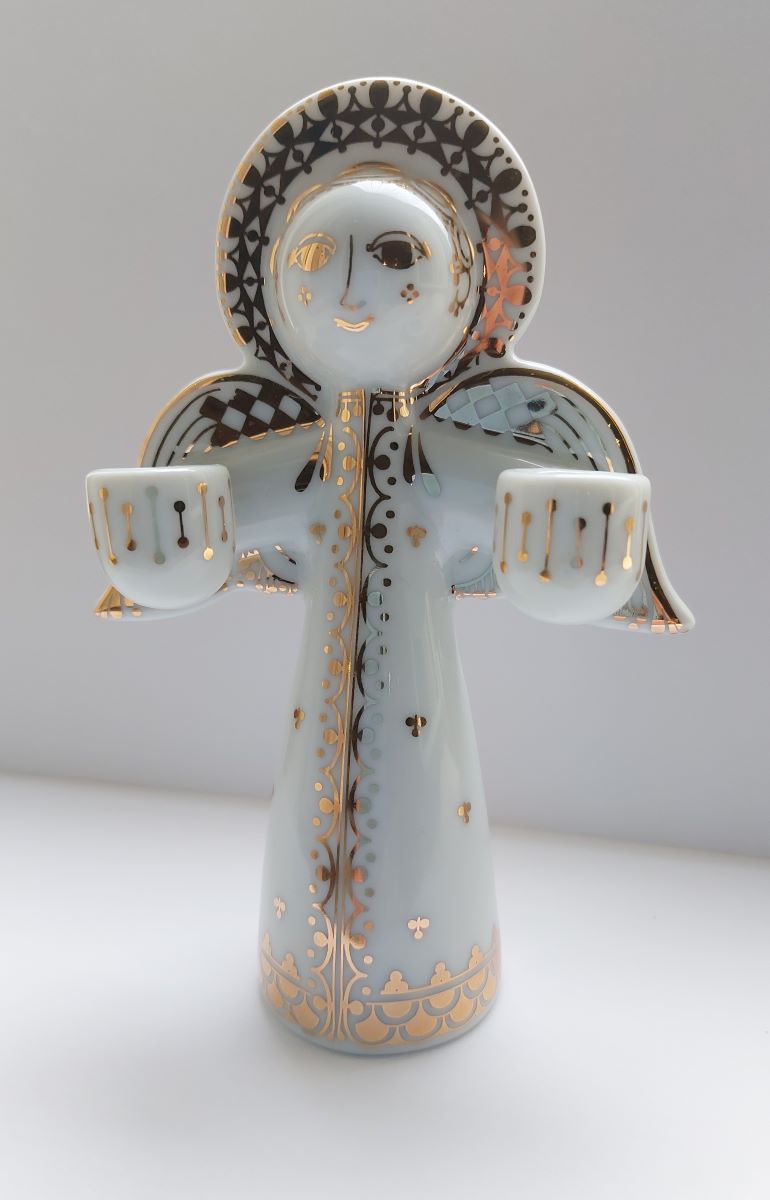 Bjørn Wiinblad – Svícen z vánoční  kolekce Lucia, porcelán, Dánsko