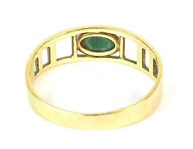Zlatý prsten s malachitem